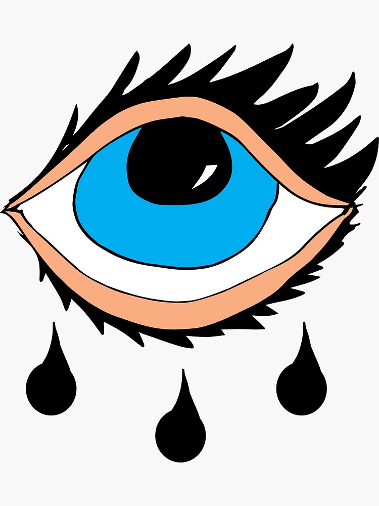 "Blue Eyes Black Tears" Sticker for Sale by livaniaapparel Redbubble
