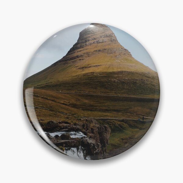 Item preview, brown mountain near body of water under white clouds designed and sold by pandovisky.