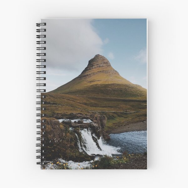 Item preview, brown mountain near body of water under white clouds designed and sold by pandovisky.
