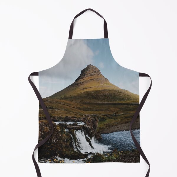 Item preview, brown mountain near body of water under white clouds designed and sold by pandovisky.