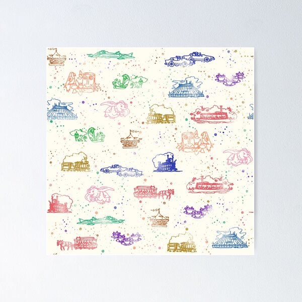 Item preview, Magic Kingdom Retro (Light) designed and sold by Cammi Friederichs.