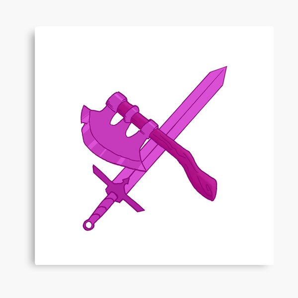 Purple Sword and Axe Canvas Print