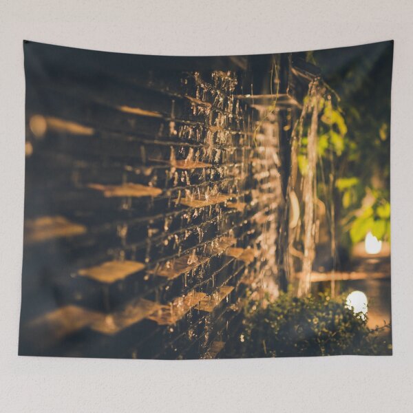 Item preview, selective focus photography of brown brick wall during nighttime designed and sold by pandovisky.