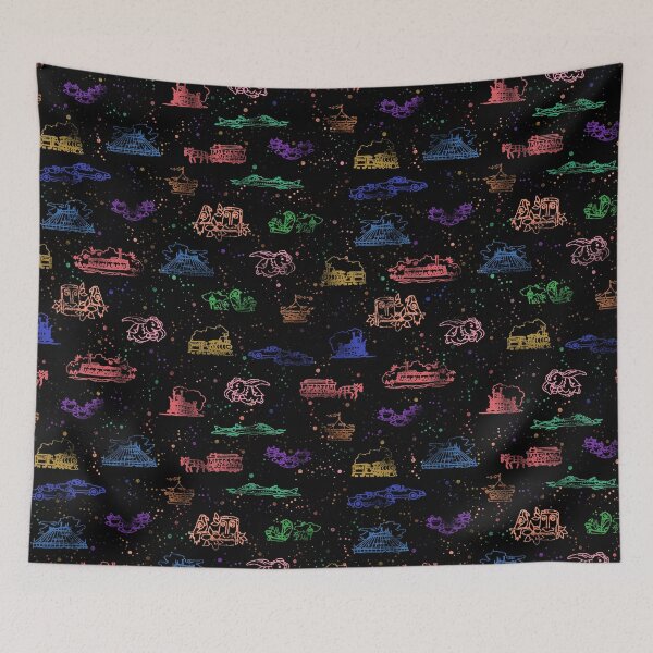 Item preview, Magic Kingdom Retro (dark) designed and sold by Cammi Friederichs.