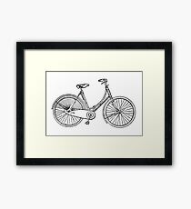 Vintage American Bicycle Diagram Framed Print