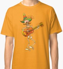 Mexican Skeleton Playing Guitar Classic T-Shirt
