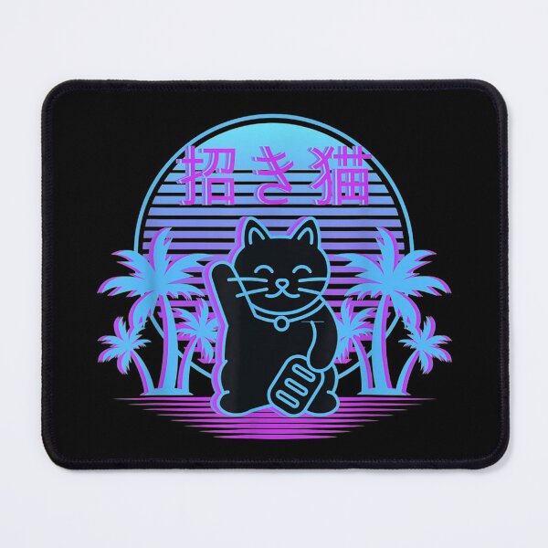 Item preview, Maneki Neko Lucky Cat 90s Japanese Vaporwave Otaku Aesthetic designed and sold by HappyCatsStore.