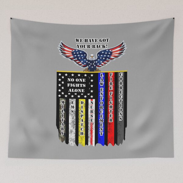 Item preview, First Responder Vertical Flag With Eagle - Military, EMS, Dispatch, Nurse, Police, Firefighter, Corrections designed and sold by DonaldsGraphics.