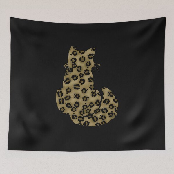 Item preview, Sassy Grumpy Leopard Print Cat Silhouette designed and sold by WandererSpirit.
