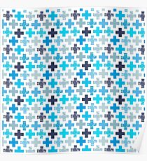 Patchy Crosses Poster