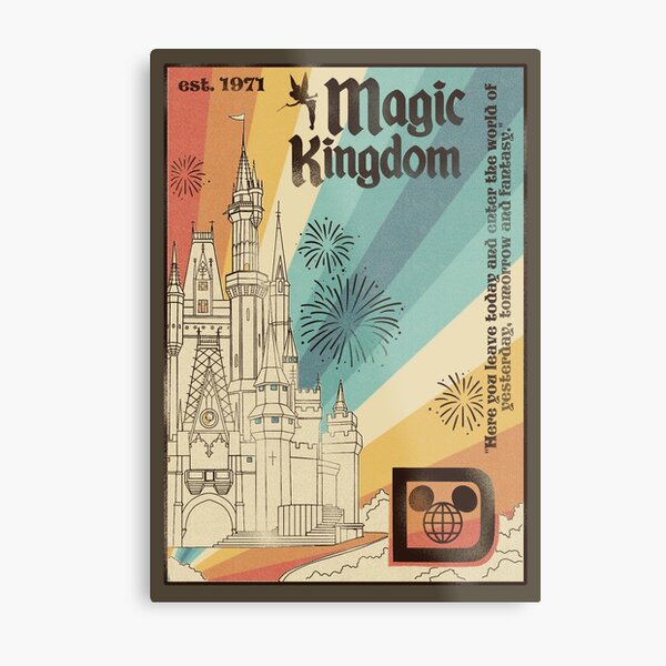 Magic Kingdom (seventies stripes) Metal Print