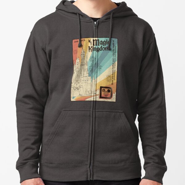 Magic Kingdom (seventies stripes) Zipped Hoodie