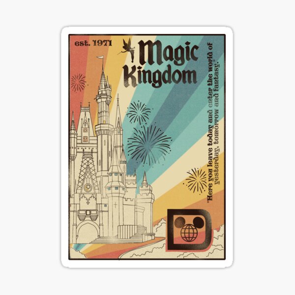 Magic Kingdom (seventies stripes) Sticker
