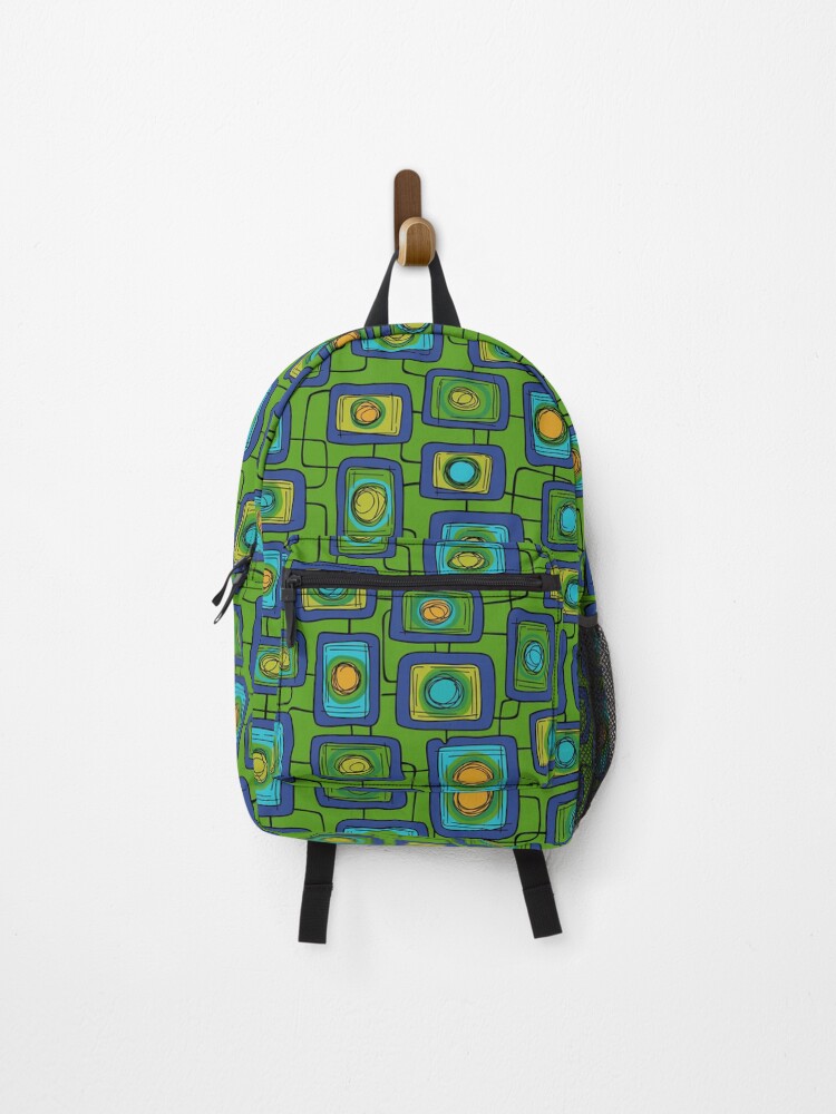 Thumbnail 1 of 3, Backpack, Retro look Rectangle pattern designed and sold by MHen.