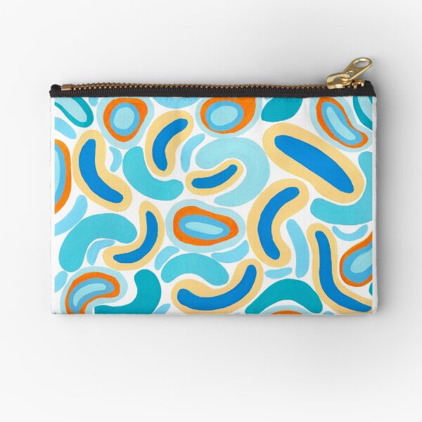 Bold and bright with a touch of the 80's Zipper Pouch