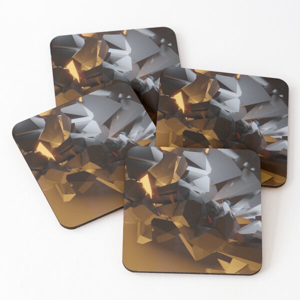 Item preview, Gold and White Chunks designed and sold by Bleepfox.