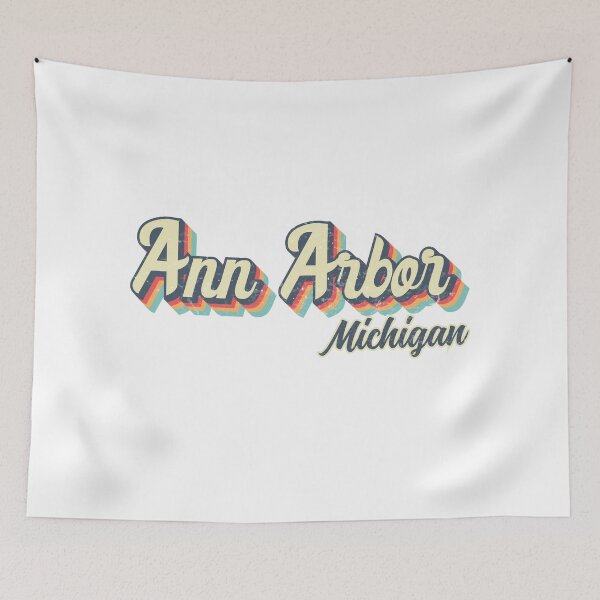 Item preview, Ann Arbor city Michigan Retro Vintage 70s rainbow designed and sold by Teelogic.