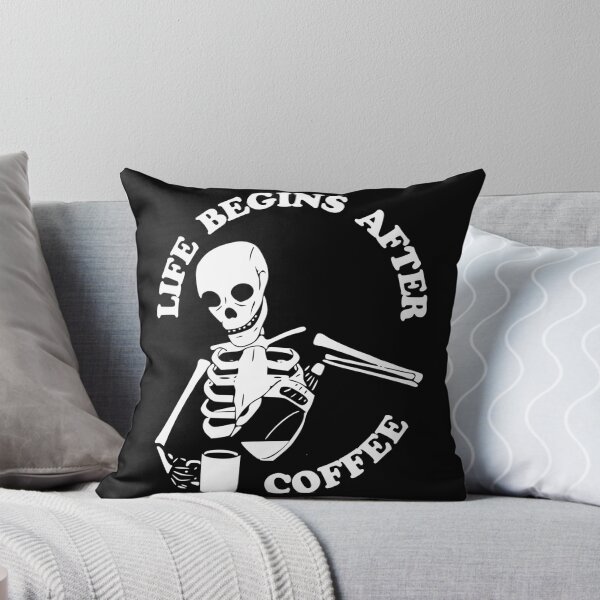 Item preview, La vida comienza después del café, Skeleton Brewing Coffee, blanco designed and sold by anghelapparel.