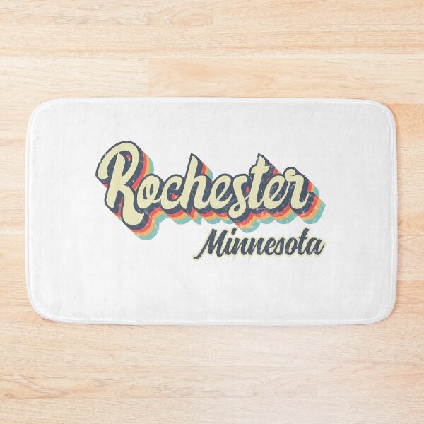 Artikelvorschau, Rochester Stadt Minnesota Retro Vintage 70er Jahre Regenbogen entworfen und verkauft von Teelogic.
