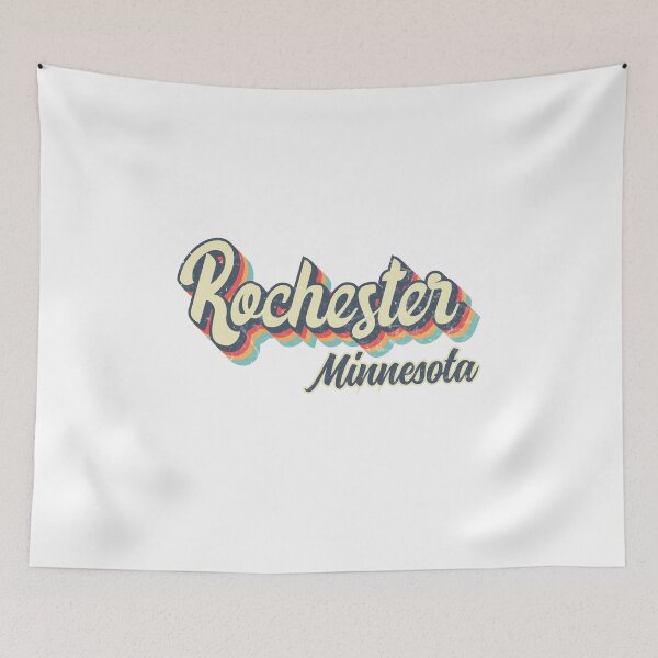 Item preview, Rochester city Minnesota Retro Vintage 70s rainbow designed and sold by Teelogic.