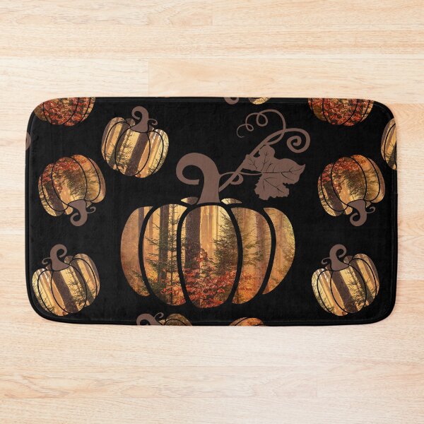 Item preview, Cute fall spooky forest colorful pumpkin  - halloween - autumn  - amber - burnt orange autumn pattern designed and sold by hasbeenz.