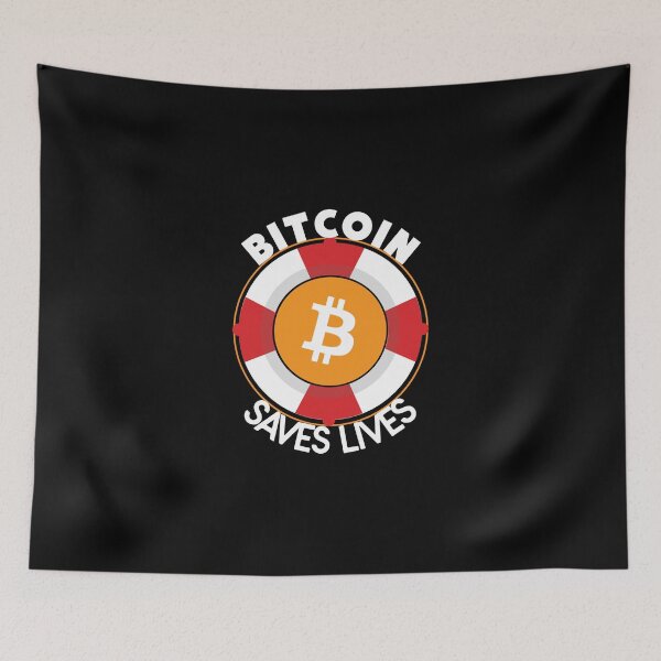 Item preview, Bitcoin Rescue Ring Saves Life designed and sold by Galaxy-Corner.