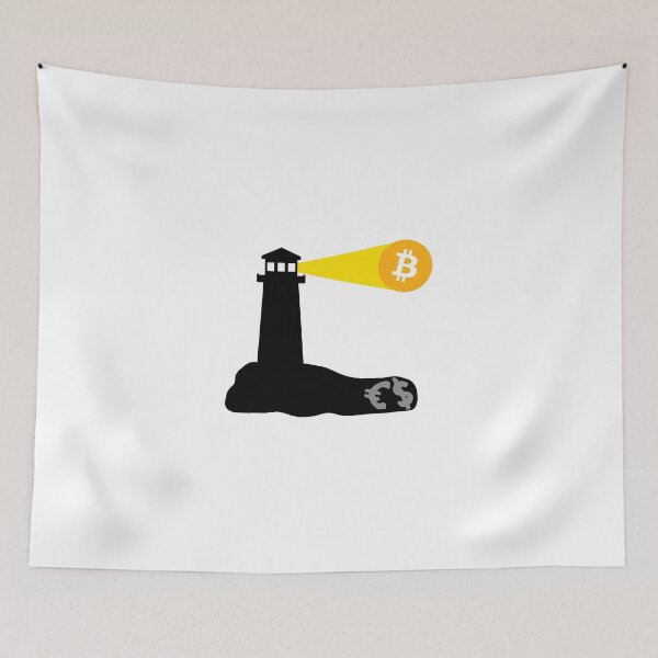 Artikelvorschau, Bitcoin Crypto Leuchtturm Fiat Crash entworfen und verkauft von Galaxy-Corner.