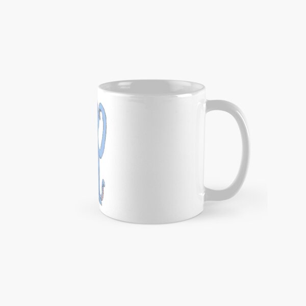 Copy of Thoughtful Scratching Blue Octopus Classic Mug