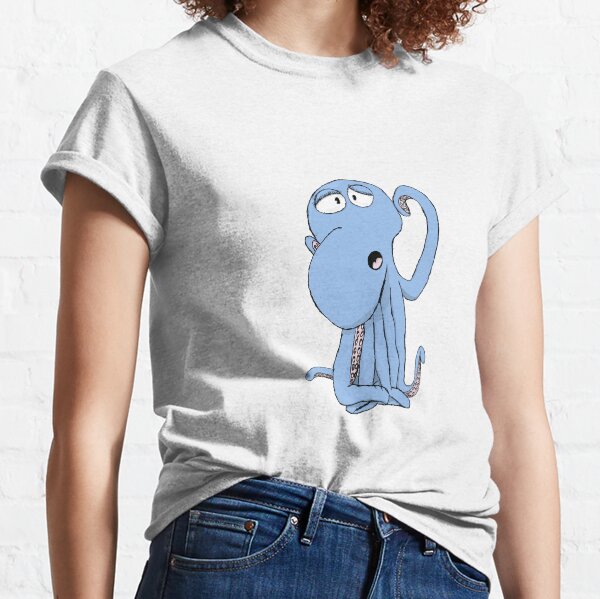 Copy of Thoughtful Scratching Blue Octopus Classic T-Shirt