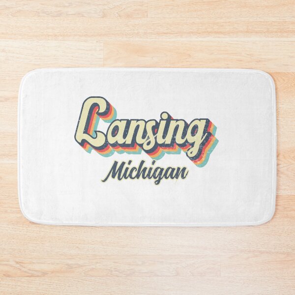 Item preview, Lansing City Michigan Retro Vintage 70s rainbow designed and sold by Teelogic.