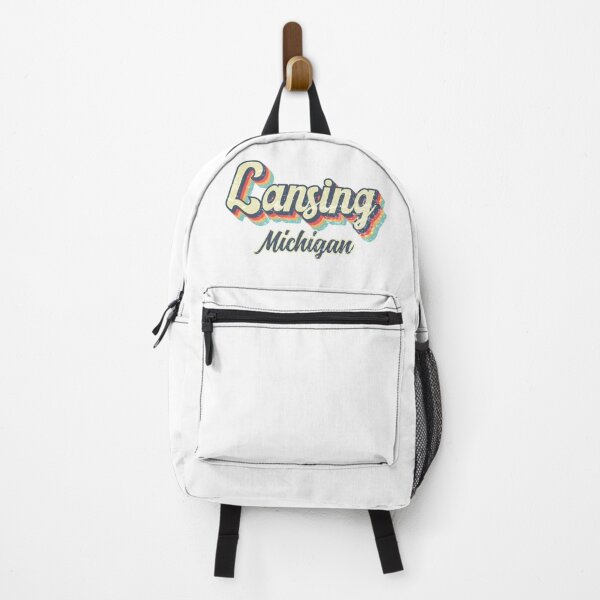 Item preview, Lansing City Michigan Retro Vintage 70s rainbow designed and sold by Teelogic.