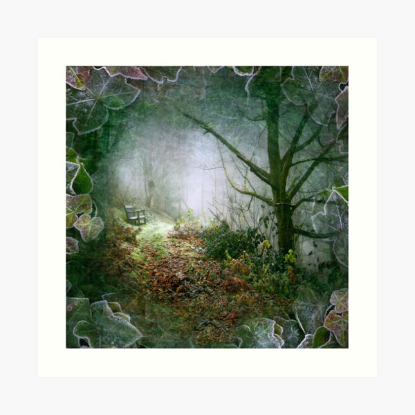 A Winter's Walk (square crop) Art Print