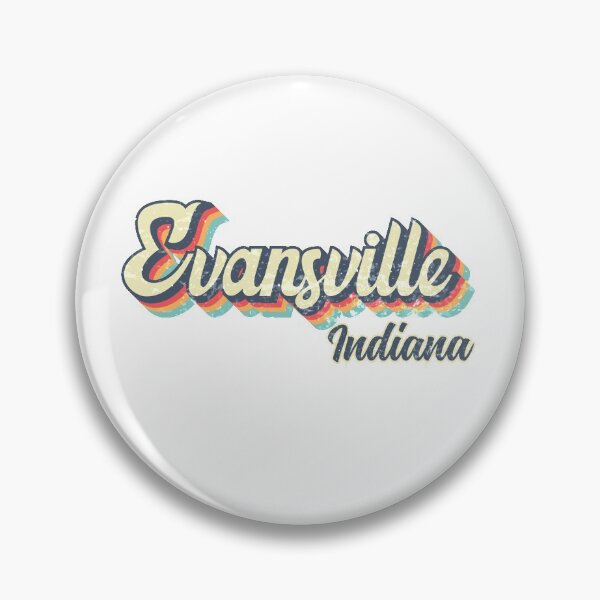 Item preview, Evansville city Indiana Retro Vintage 70s rainbow designed and sold by Teelogic.