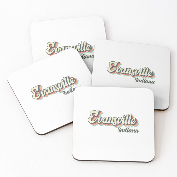 Item preview, Evansville city Indiana Retro Vintage 70s rainbow designed and sold by Teelogic.
