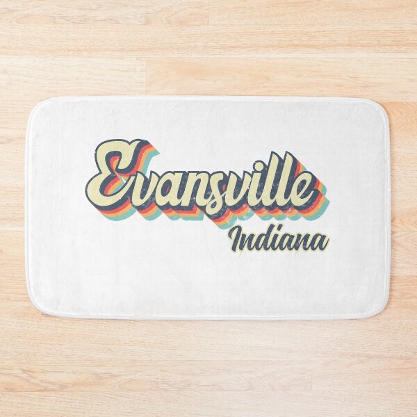 Item preview, Evansville city Indiana Retro Vintage 70s rainbow designed and sold by Teelogic.