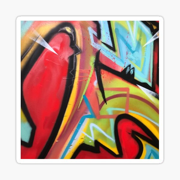 "Closeup Graffiti Colors" Sticker For Sale By SamuelMolina | Redbubble