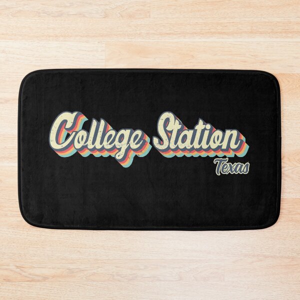 Item preview, College Station city Texas Retro Vintage 70s rainbow designed and sold by Teelogic.