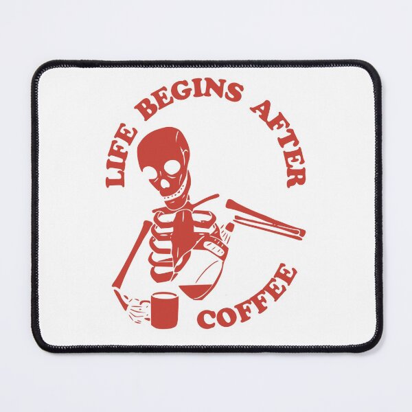 Item preview, Life Begins After Coffee, Skeleton Brewing Coffee, Red designed and sold by anghelapparel.