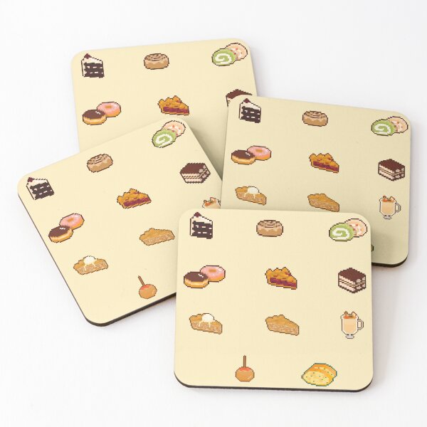 Item preview, Cute desserts + garlic bread pixel art designed and sold by tifft.