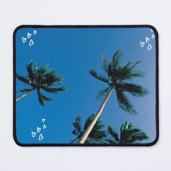 Item preview, Palm Trees Nature Blue Sky Hearts designed and sold by thesandrafadzai.