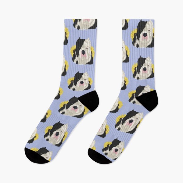 Item preview, Black Pied American Bully with Sunflowers designed and sold by Ashley Gagnon.
