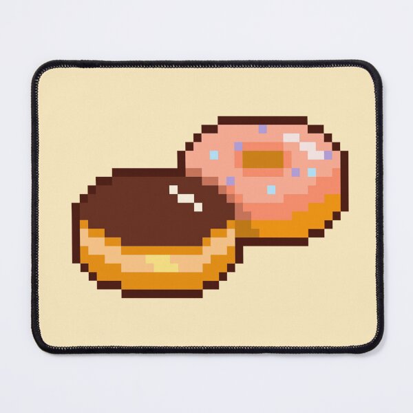 Item preview, Boston cream and strawberry dipped donut pixel art designed and sold by tifft.