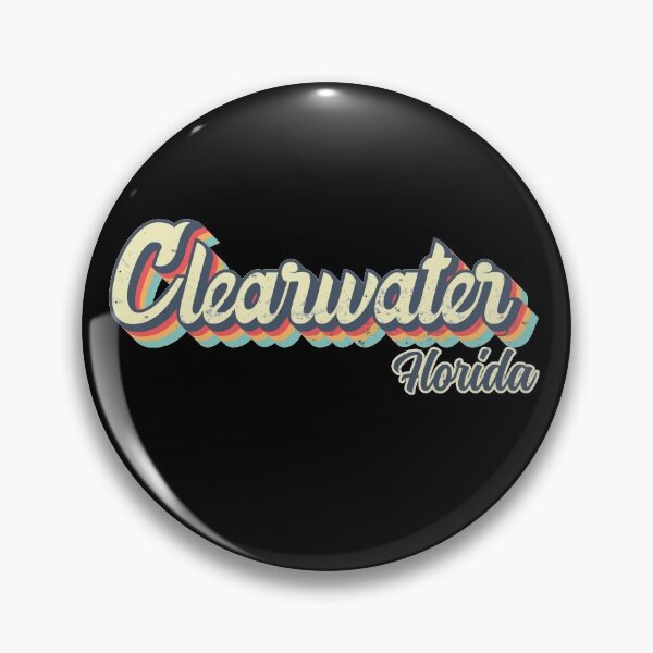 Item preview, Clearwater City Florida Retro Vintage 70s rainbow designed and sold by Teelogic.