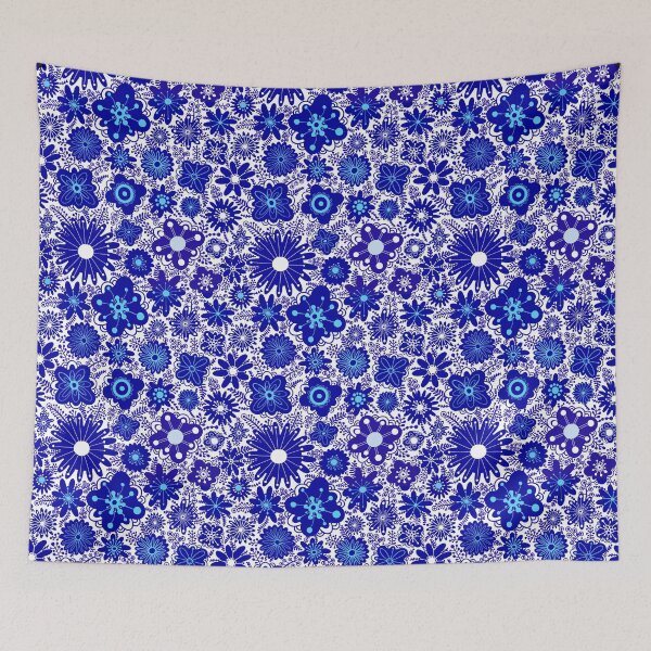 Item preview, Daisies - Blue and White  designed and sold by Squarebird.