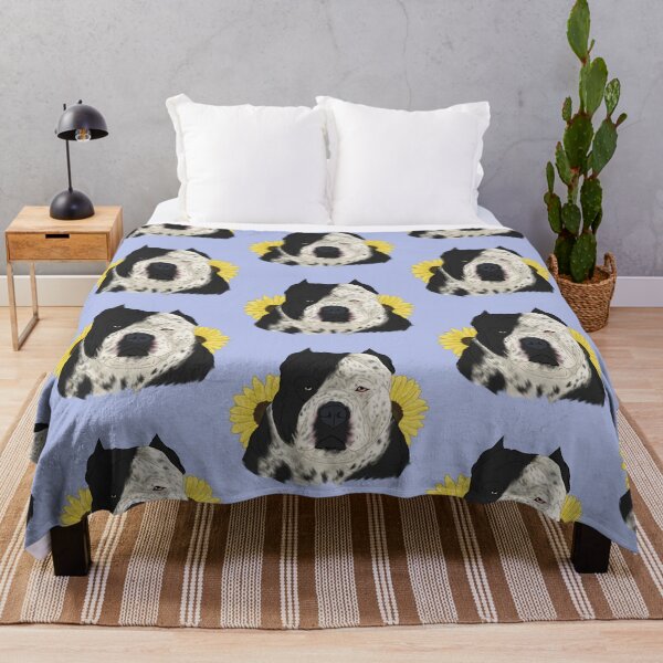 Item preview, Ticked American Bully with Sunflowers designed and sold by Ashley Gagnon.