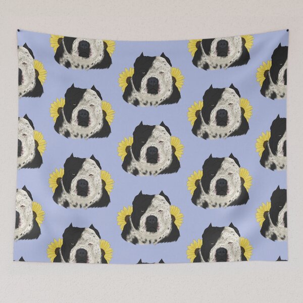 Item preview, Ticked American Bully with Sunflowers designed and sold by Ashley Gagnon.