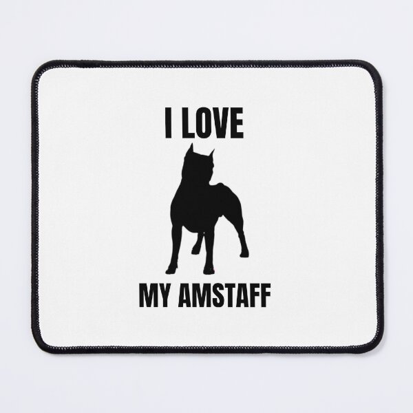 Item preview, I Love My AmStaff designed and sold by NiftyTees.