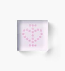 I Love Flowers Acrylic Block