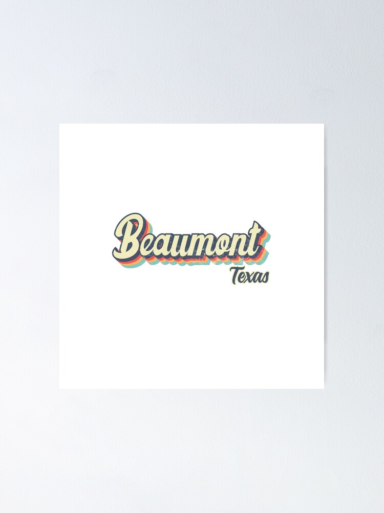 Beaumont city Texas Retro Vintage 70s rainbow