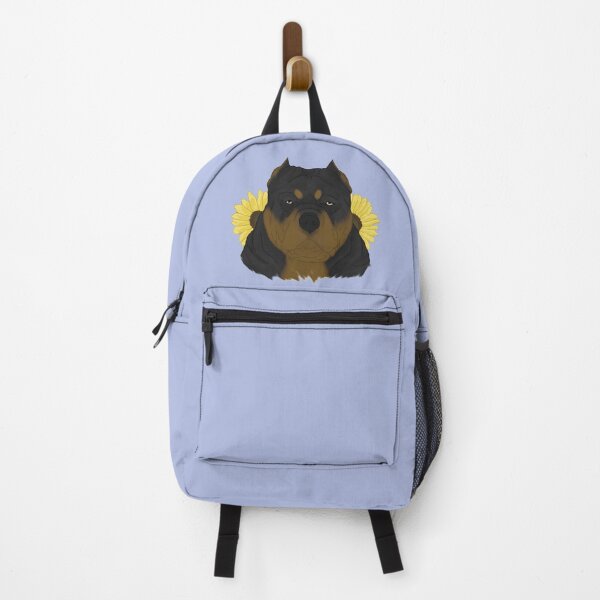 Item preview, Black Tan American Bully with Sunflowers designed and sold by Ashley Gagnon.